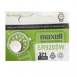 Maxell 371 SR920SW SR69 AG6 L921 Silver Oxide Button Battery Green Card (1 Piece)