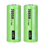 Doublepow 26650 3000mAh (11100mWh) LSD Li-on Rechargeable Pointed Head Battery (2 Pieces) 